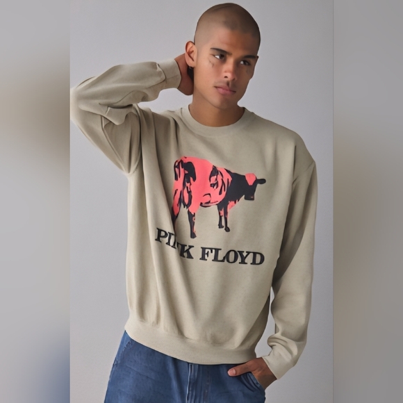 Urban Outfitters Tops - Pink Floyd Cow Graphic Crew Neck Sweatshirt NWT Sz Small